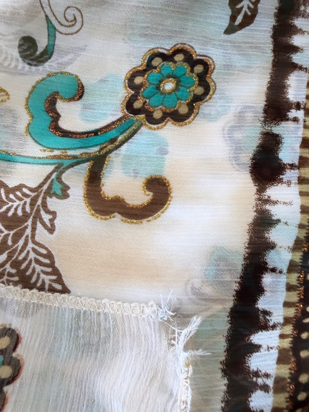 Vintage Y2K Limited Too Turquoise Paisley
Handkerchief Hem Dress - Picture 8 of 13
